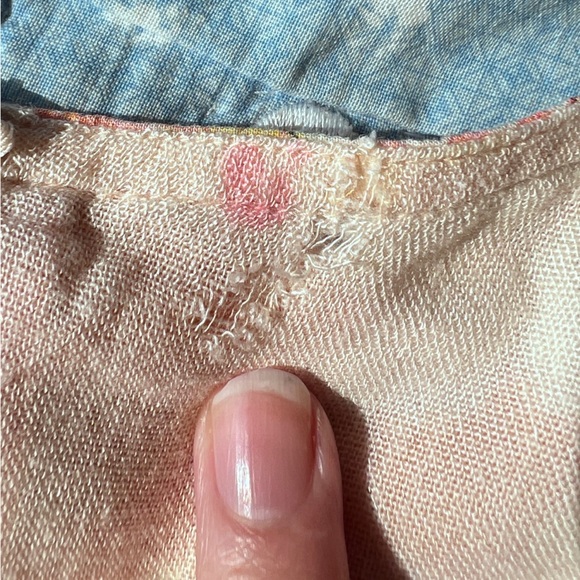 Free People Womens Pink Floral Freddy Tie Fruit Punch Boho Mini Dress Small - Picture 11 of 16